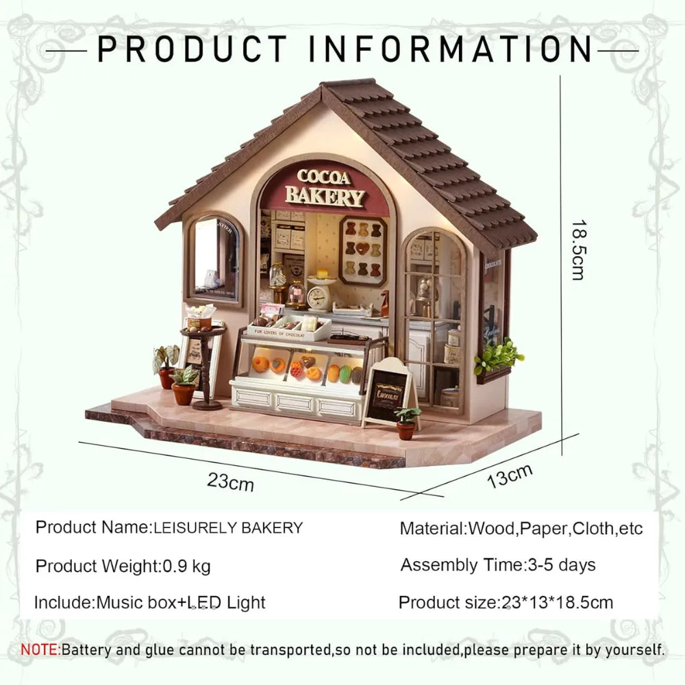 DIY Miniature Bakery House Kit