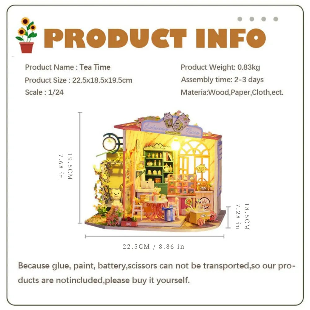 Tea Time-DIY Miniature Dollhouse Kit