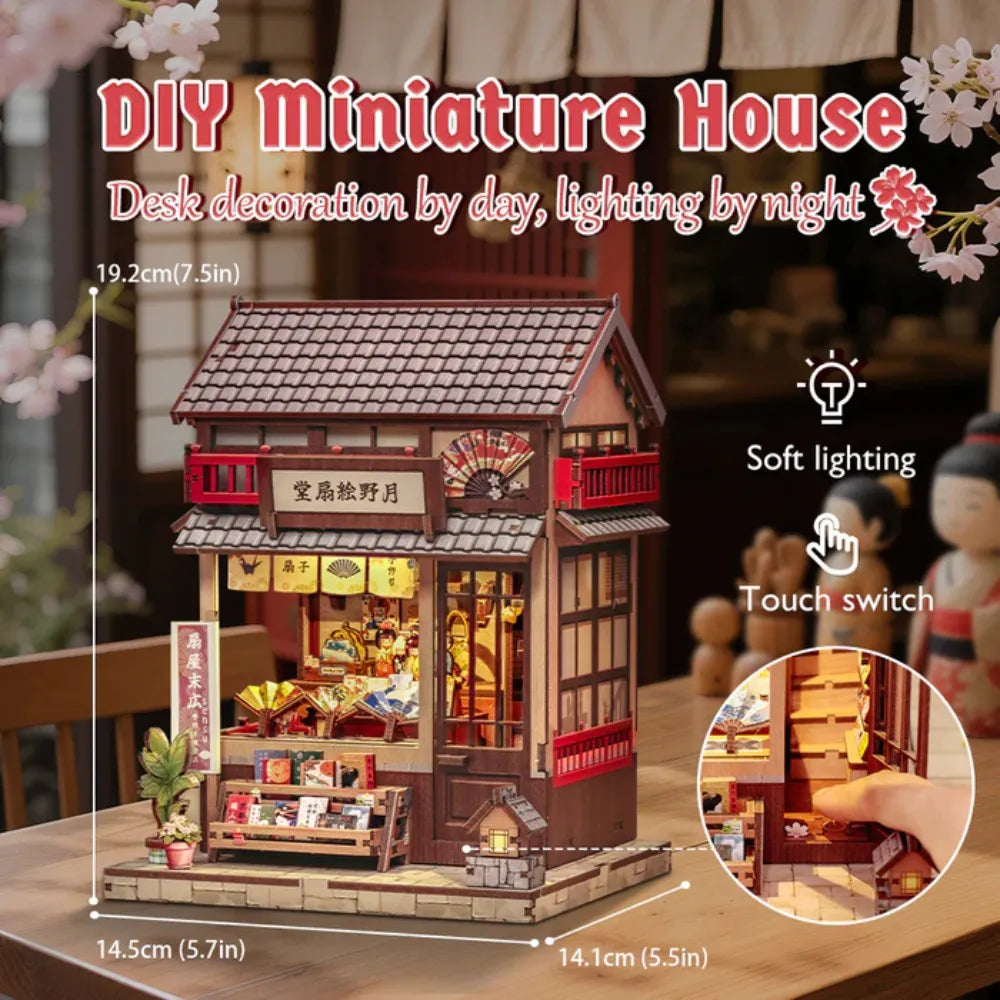 DIY Japanese Fan Shop Miniature House Kit