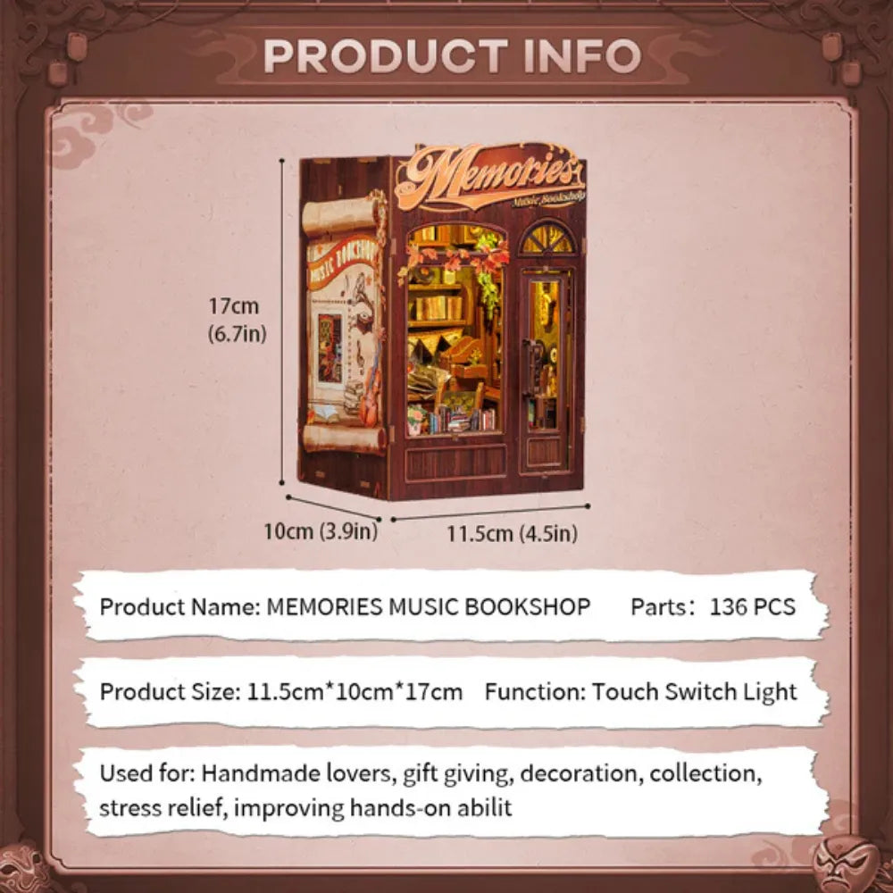 DIY Music Bookshop Miniature Kit