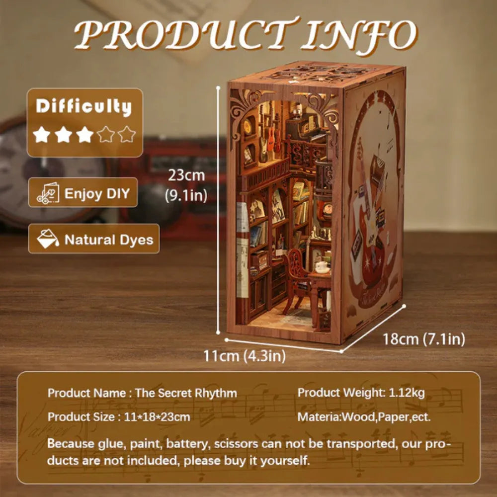 "The Secret Rhythm" DIY Book Nook Kit with LED Light