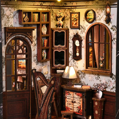 Melody Musical Instrument Box – DIY Book Nook Kit with LED Touch Lamp (3D wooden puzzle)