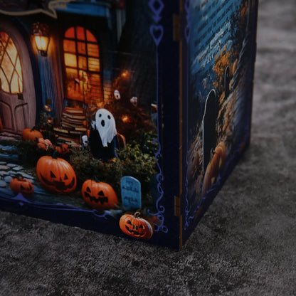Magical Halloween Night – DIY Book Nook Kit with LED Touch Lamp (3D wooden puzzle)