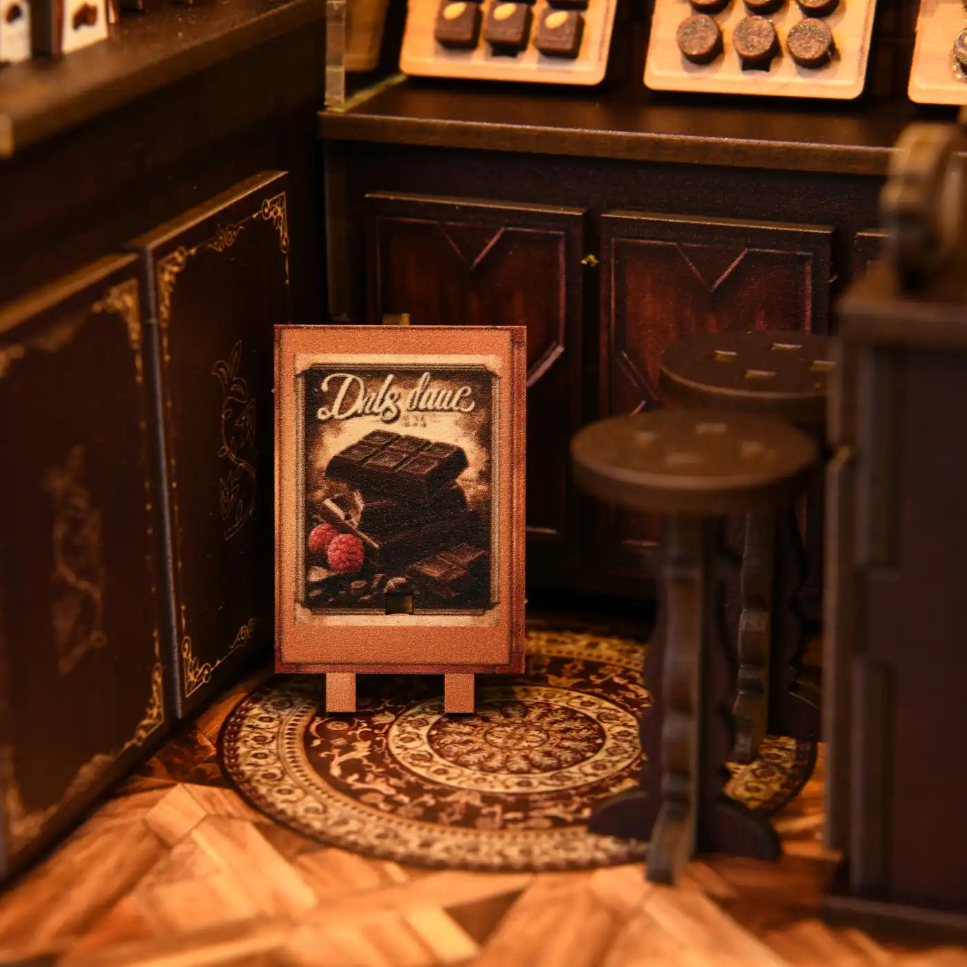 Sweet Chapter Dessert Shop – DIY Book Nook Kit with LED Touch Lamp (3D wooden puzzle)