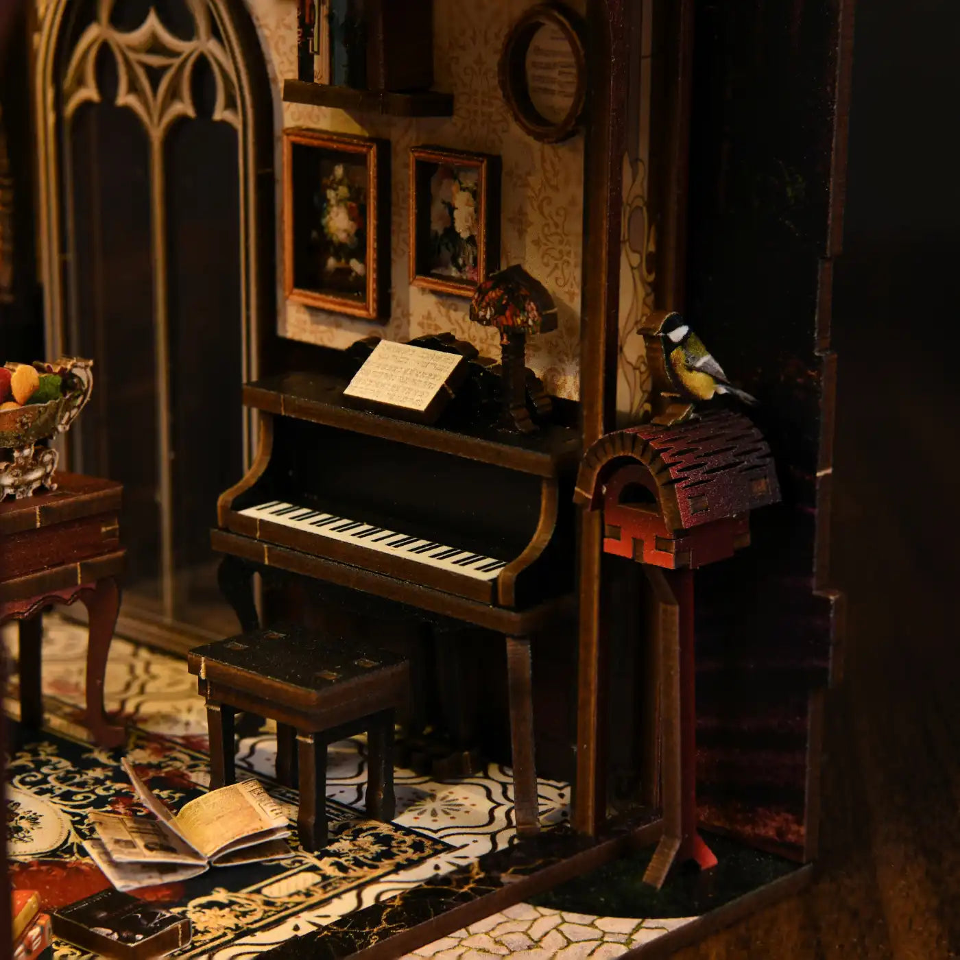 Dark Box Mystery Case – DIY Book Nook Kit with LED Touch Lamp (3D wooden puzzle)