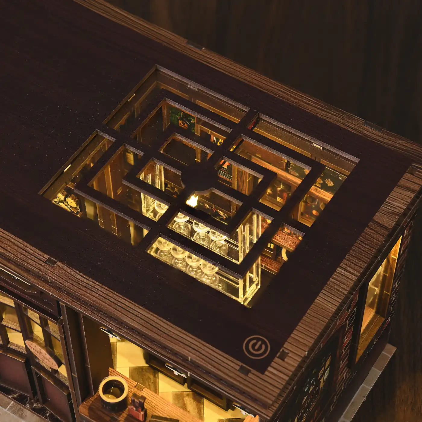 Corner Tavern – DIY Mini House with LED Touch Light(3D wooden puzzle)