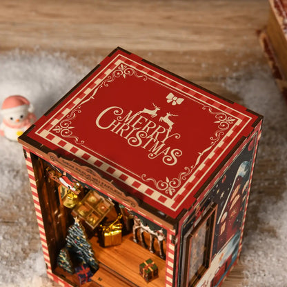 Snow Realm Pavilion – DIY Book Nook Kit with LED Touch Lamp (3D wooden puzzle)