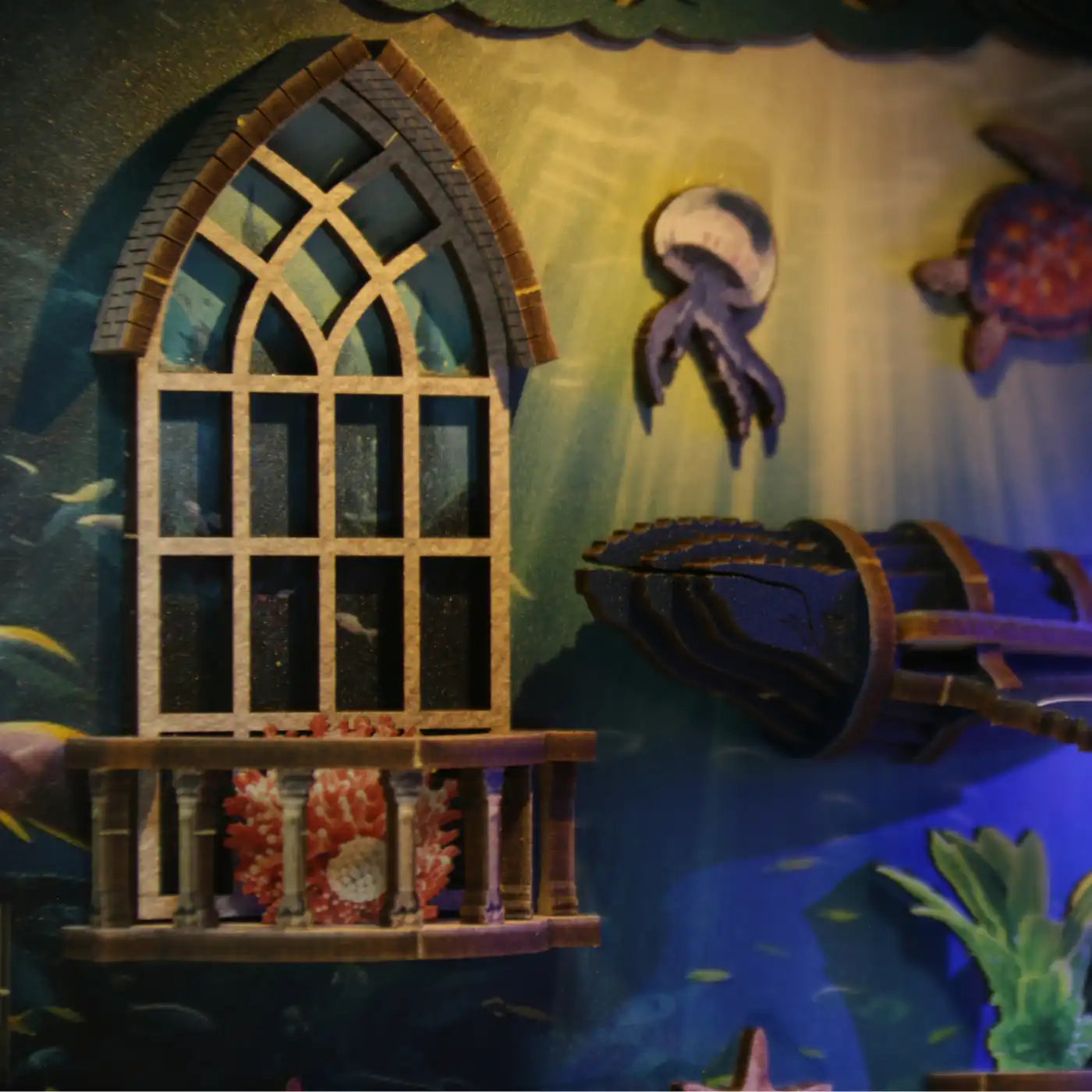 Mystery of the Seabed – DIY Book Nook Kit with LED Touch Lamp (3D wooden puzzle)