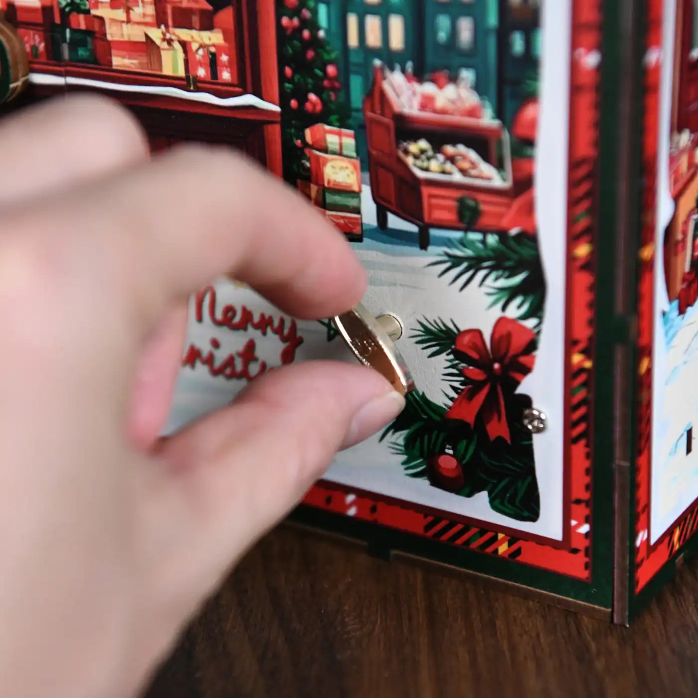 Christmas Shop – DIY Book Nook Kit with LED Touch Lamp and Music Box (3D Wooden Puzzle)