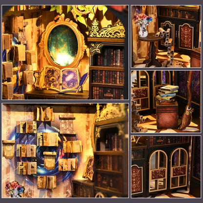The Realm of the Magic Book – DIY Book Nook Kit (3D Wooden Puzzle)