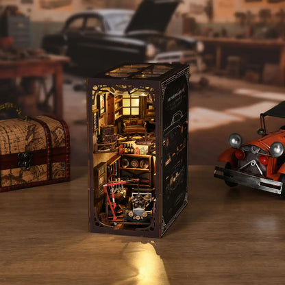 Craftsmanship Repair Shop – DIY Book Nook Kit with LED Touch Lamp (3D wooden puzzle)