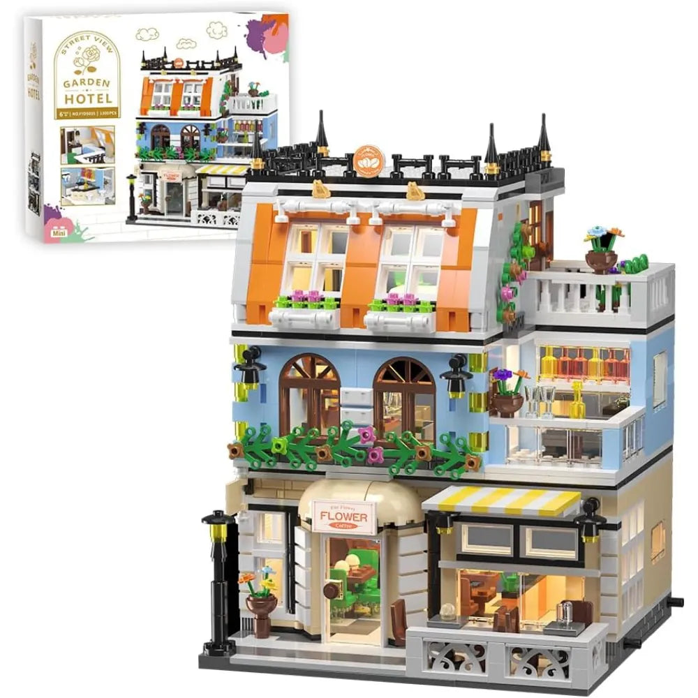 LED City Garden Hotel Building Set