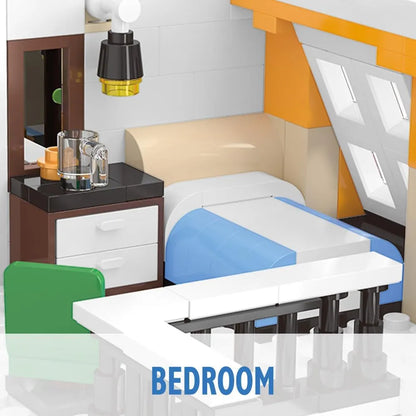 LED City Garden Hotel Building Set