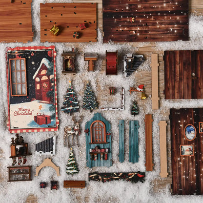 Snow Realm Pavilion – DIY Book Nook Kit with LED Touch Lamp (3D wooden puzzle)