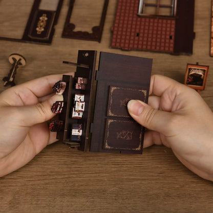 Sweet Chapter Dessert Shop – DIY Book Nook Kit with LED Touch Lamp (3D wooden puzzle)