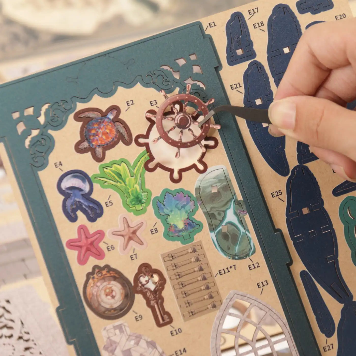 Mystery of the Seabed – DIY Book Nook Kit with LED Touch Lamp (3D wooden puzzle)