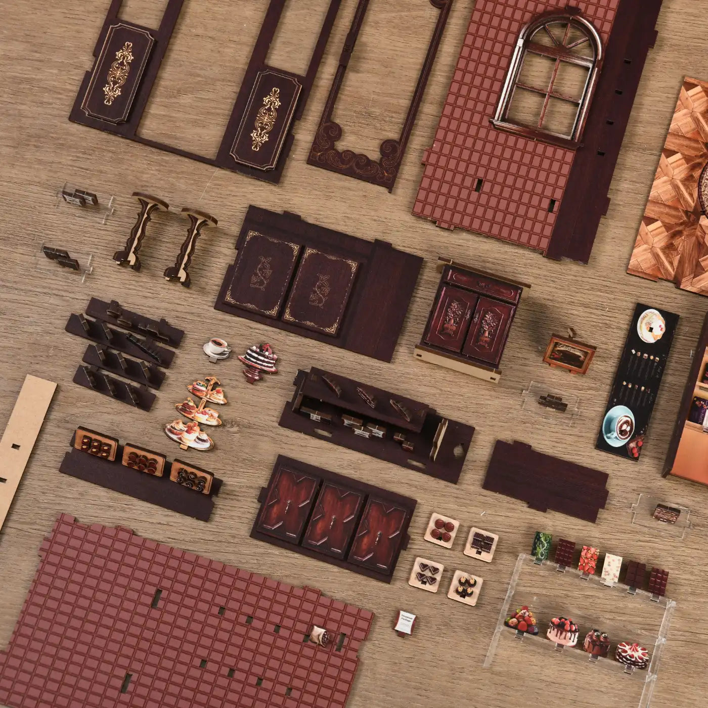 Sweet Chapter Dessert Shop – DIY Book Nook Kit with LED Touch Lamp (3D wooden puzzle)