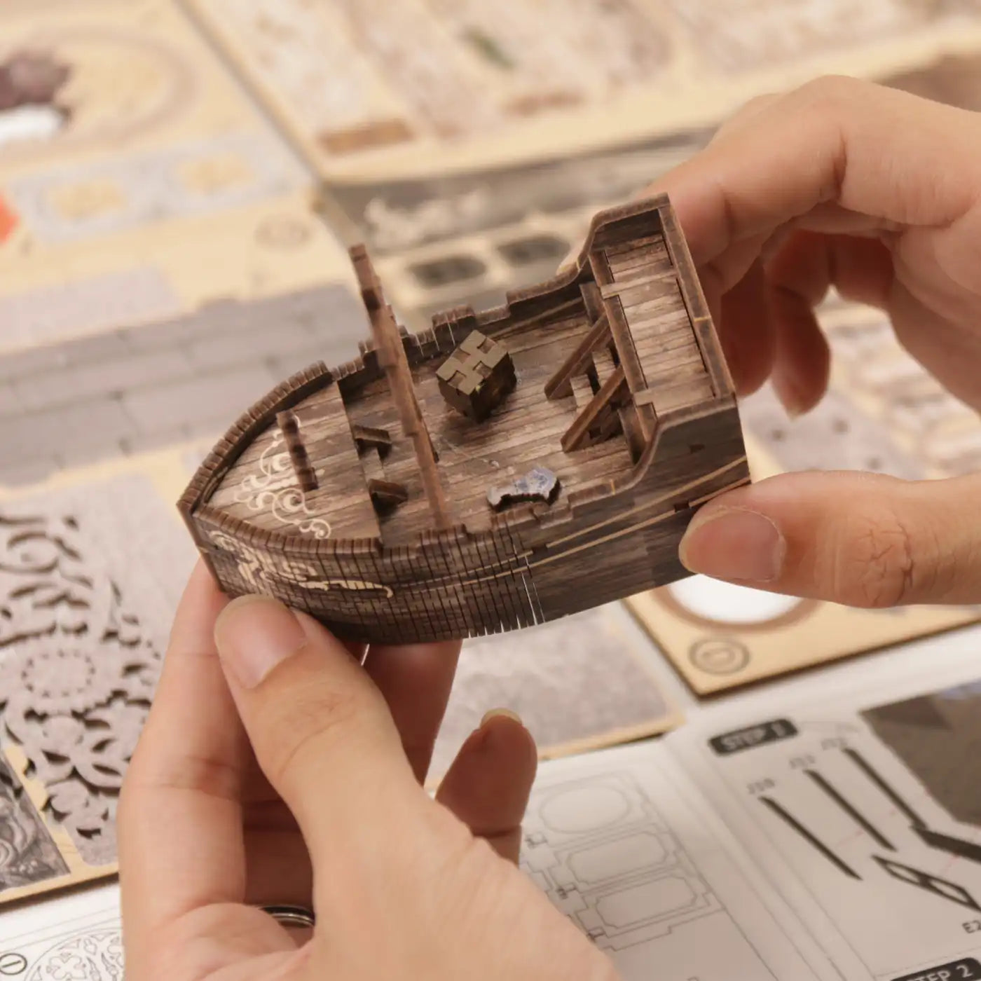 Mystery of the Seabed – DIY Book Nook Kit with LED Touch Lamp (3D wooden puzzle)