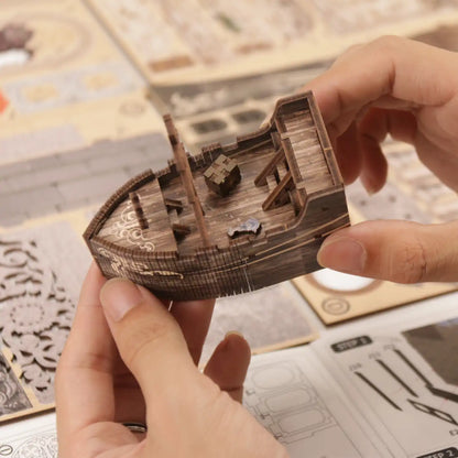 Mystery of the Seabed – DIY Book Nook Kit with LED Touch Lamp (3D wooden puzzle)