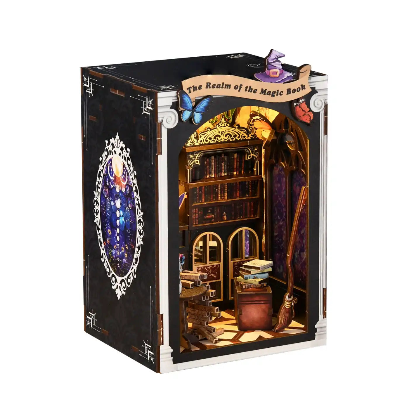 The Realm of the Magic Book – DIY Book Nook Kit (3D Wooden Puzzle)