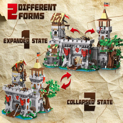 2-in-1 Medieval Castle Building Set