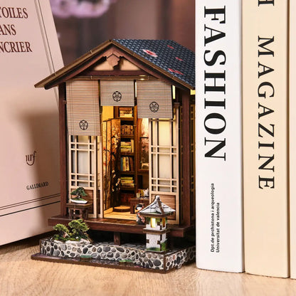 Japanese Garden House – DIY Book Nook Kit with LED Touch Lamp (3D wooden puzzle)