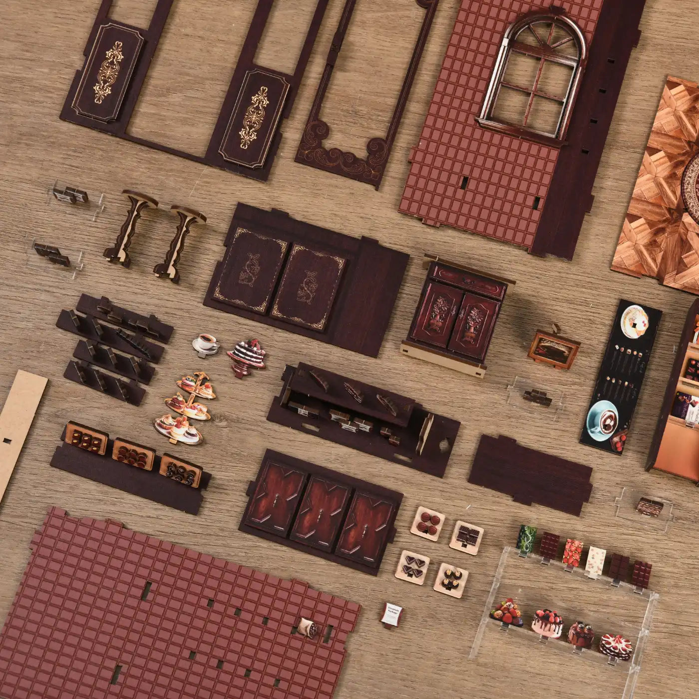 Sweet Chapter Dessert Shop – DIY Book Nook Kit with LED Touch Lamp (3D wooden puzzle)