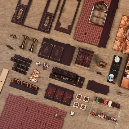 Sweet Chapter Dessert Shop – DIY Book Nook Kit with LED Touch Lamp (3D wooden puzzle)