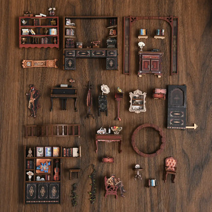 Dark Box Mystery Case – DIY Book Nook Kit with LED Touch Lamp (3D wooden puzzle)