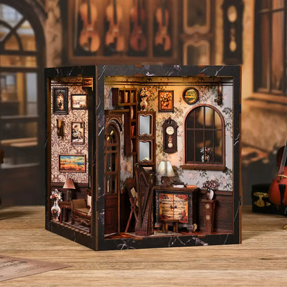 Melody Musical Instrument Box – DIY Book Nook Kit with LED Touch Lamp (3D wooden puzzle)