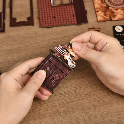 Sweet Chapter Dessert Shop – DIY Book Nook Kit with LED Touch Lamp (3D wooden puzzle)