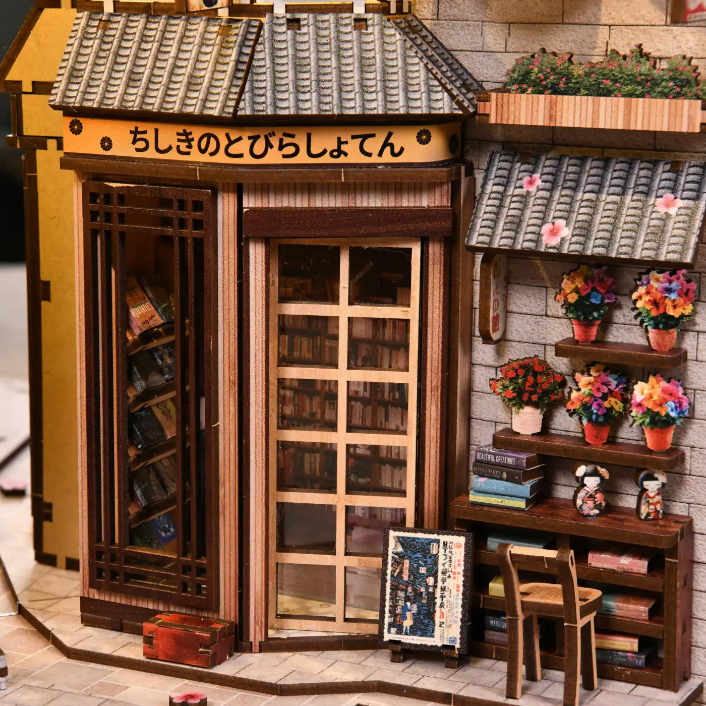 The Alley Waiting for the Cat – DIY Book Nook Kit with LED Touch Lamp (3D wooden puzzle)