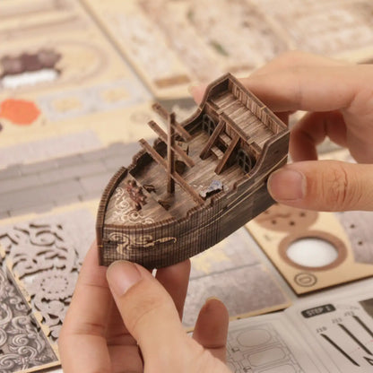 Mystery of the Seabed – DIY Book Nook Kit with LED Touch Lamp (3D wooden puzzle)