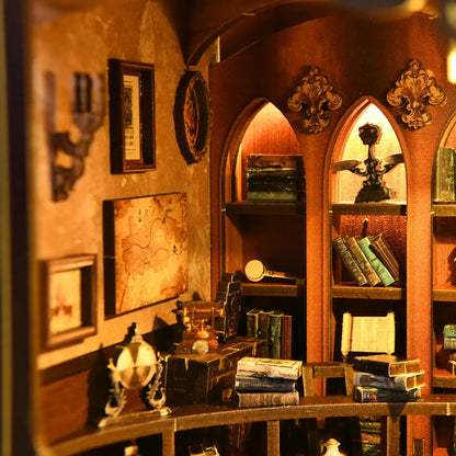 Ancient Rhyme Library – DIY Book Nook Kit with LED Touch Lamp (3D wooden puzzle)