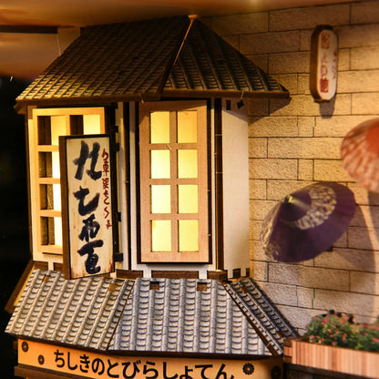 The Alley Waiting for the Cat – DIY Book Nook Kit with LED Touch Lamp (3D wooden puzzle)