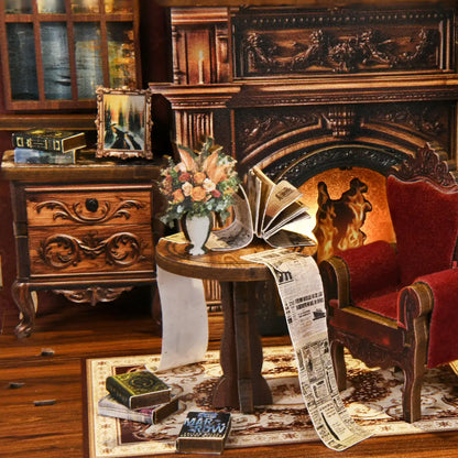 Twilight Library – DIY Book Nook Kit with LED Touch Lamp (3D wooden puzzle)