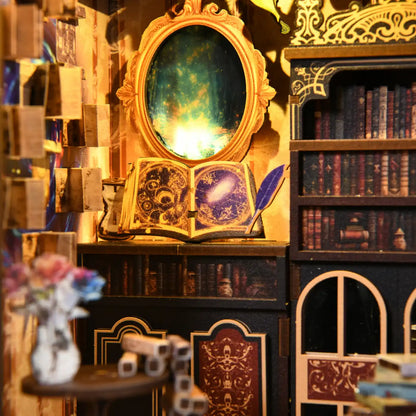 The Realm of the Magic Book – DIY Book Nook Kit (3D Wooden Puzzle)