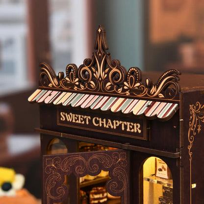Sweet Chapter Dessert Shop – DIY Book Nook Kit with LED Touch Lamp (3D wooden puzzle)