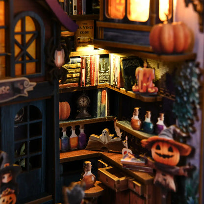 Magical Halloween Night – DIY Book Nook Kit with LED Touch Lamp (3D wooden puzzle)