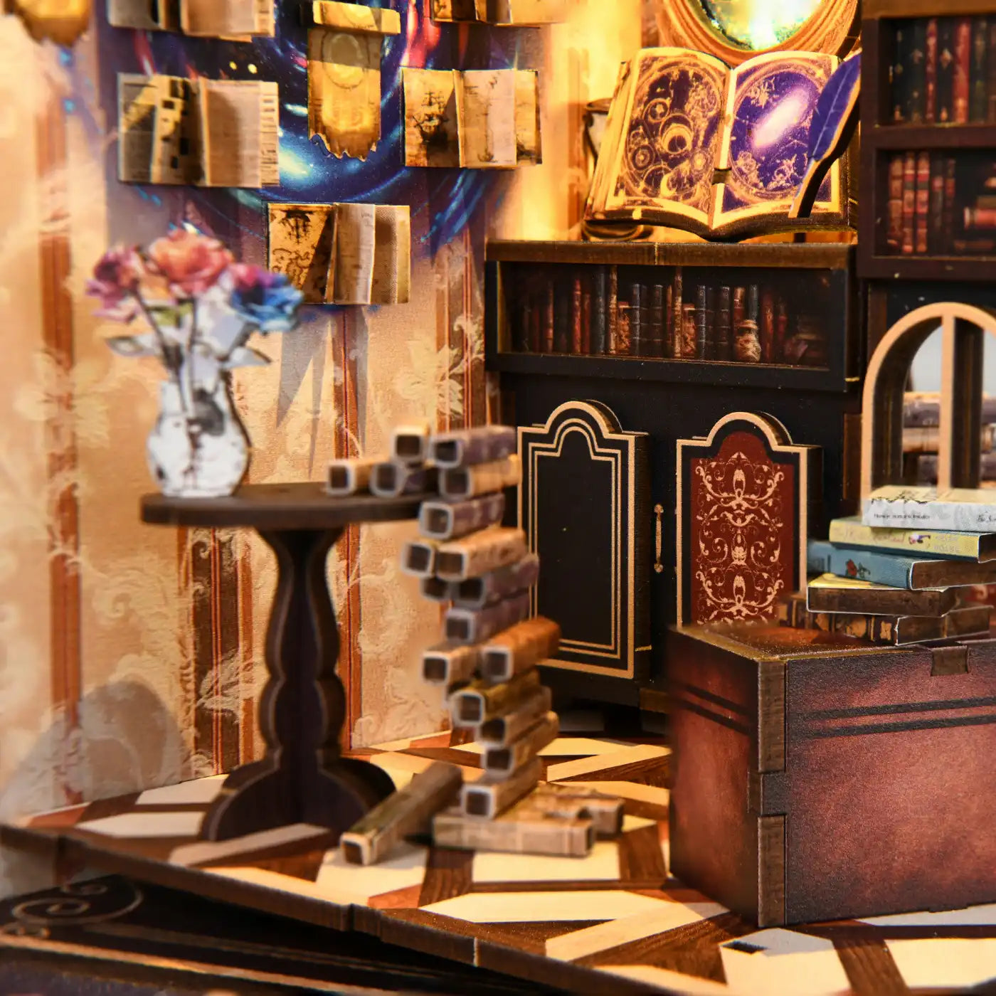 The Realm of the Magic Book – DIY Book Nook Kit (3D Wooden Puzzle)