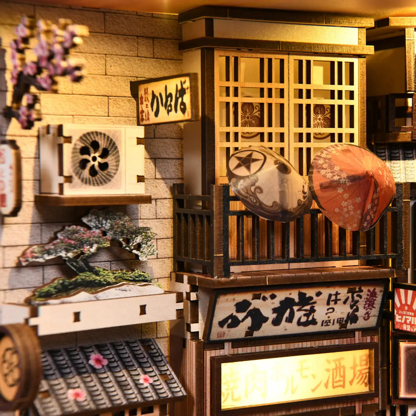 The Alley Waiting for the Cat – DIY Book Nook Kit with LED Touch Lamp (3D wooden puzzle)