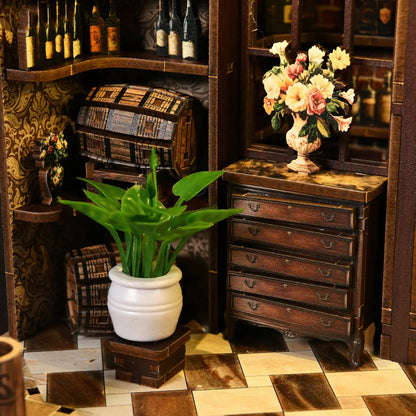 Corner Tavern – DIY Mini House with LED Touch Light(3D wooden puzzle)