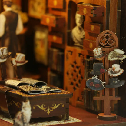 Victorian Tailor’s Shop – DIY Book Nook Kit with LED Touch Lamp (3D wooden puzzle)