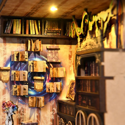 The Realm of the Magic Book – DIY Book Nook Kit (3D Wooden Puzzle)