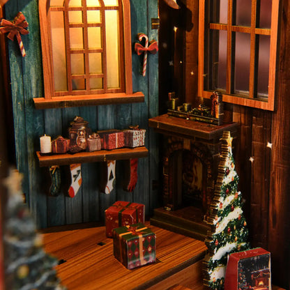 Snow Realm Pavilion – DIY Book Nook Kit with LED Touch Lamp (3D wooden puzzle)