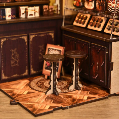 Sweet Chapter Dessert Shop – DIY Book Nook Kit with LED Touch Lamp (3D wooden puzzle)