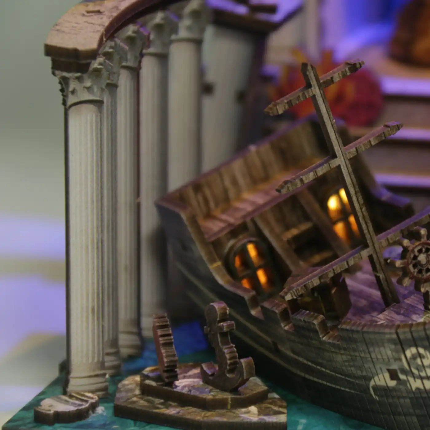 Mystery of the Seabed – DIY Book Nook Kit with LED Touch Lamp (3D wooden puzzle)