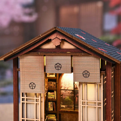 Japanese Garden House – DIY Book Nook Kit with LED Touch Lamp (3D wooden puzzle)