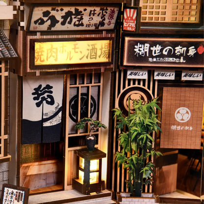 The Alley Waiting for the Cat – DIY Book Nook Kit with LED Touch Lamp (3D wooden puzzle)