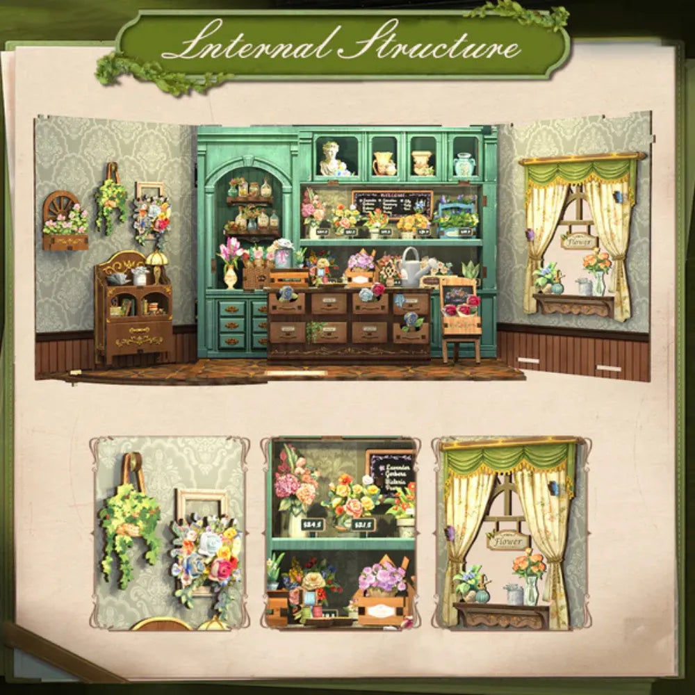 DIY Blossom Florist Dollhouse Kit